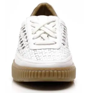 Free People Wimberly White Woven Sneakers with Gum Sole New w/ Box 8.5 thumbnail 10
