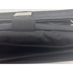 Liz Claiborne Women's‎ Black Tri Fold Wallet Monogram Fabric Pattern thumbnail 5