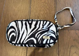 Glovelt Zebra Print Wristlet Pouch - Black & White thumbnail 1