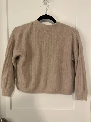 Old Navy Beige Ribbed Button Cardigan thumbnail 2