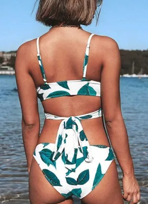 Cupshe Green Leaf Bikini Set thumbnail 2