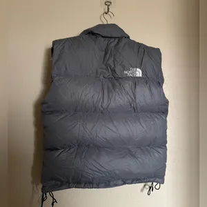 Vintage Y2K The‎ North Face Nuptse Retro Goose Down Puffer Vest S S Silver grey thumbnail 4