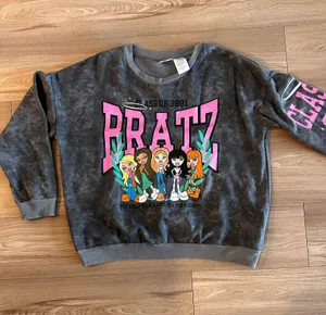 Fleece Bratz Sweatshirt Gray Size XL thumbnail 1