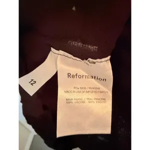 Reformation Dress Womens 12 Black Floral Juliette Tie Strap Ruffle Midi‎ Viscose thumbnail 8