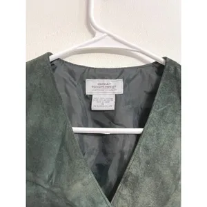 Vintage Y2K Great Northwest Green Suede Leather Vest Western Fairy Size M thumbnail 3