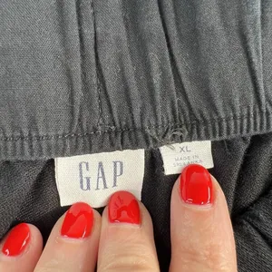 Gap XL Cargo Pants Mid Rise Black Twill Pull On Boho Elastic Waist Boho Grunge‎ thumbnail 7