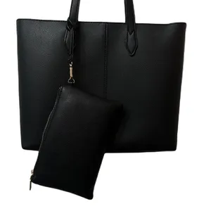 Women’s Black Tote Shoulder‎ Bag Handbag Purse thumbnail 3