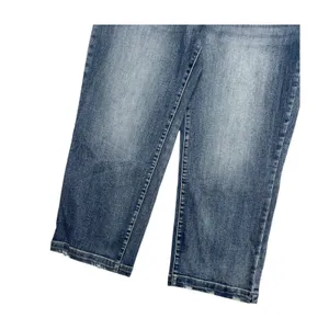 Judy Blue Wide Leg Crop Jeans Womens 32 Blue Stretch High Rise Boho Festival thumbnail 5