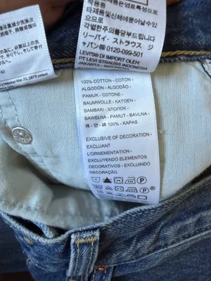 Levi’s Mid-Rise Straight Leg Distressed Blue Women's Jeans size 25 100% cotton thumbnail 5