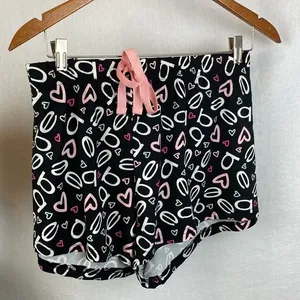 Bebe Black Logo Print Pajama PJ Shorts & Short Sleeve Top SET 3X NEW thumbnail 5