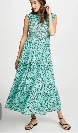 Revolve Banjanan Iris Maxi Dress in Green‎ Sz XS thumbnail 1