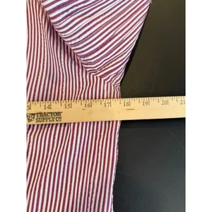 Express Womens M Button Down Shirt Purple White Striped Metallic‎ Long Sleeve thumbnail 6