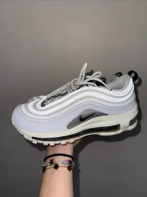 Nike Air Max 97 White Grey Black Sneakers Women’s Size 6 thumbnail 4