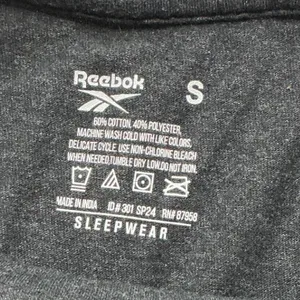 Reebok Womens Sleepwear Long Sleeve Graphic T-Shirt Dark Gray Heather Size S thumbnail 8