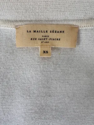 Sézane EUC Betty Merino Wool Cardigan Jacket Ecru Extra Small XS thumbnail 7
