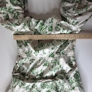 Rachel Parcell Off Shoulder Ruffle Tiered Floral Midi Dress Size 4 Sage‎ Toile thumbnail 13