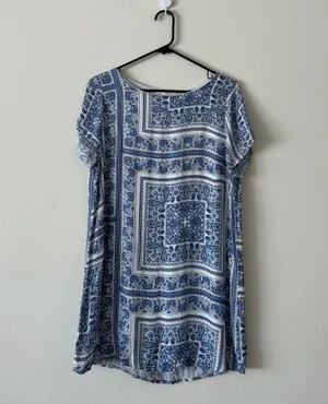 Blue Bandana Print Dress thumbnail 2