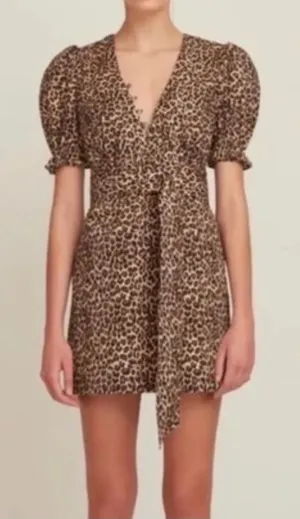 Marissa Webb Collective Carly Leopard Cheetah Mini Dress size 2 $398 thumbnail 1