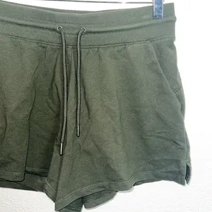 All In Motion Women's Olive Green Drawstring Athleisure Pull On Shorts thumbnail 2