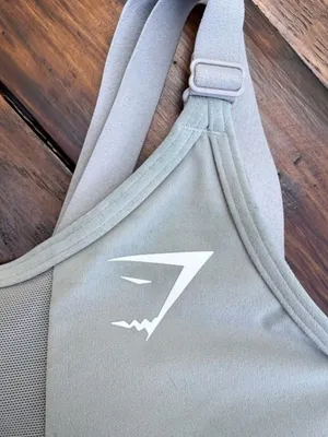 Gymshark High Impact Mesh Sports Bra Gray Racerback Adjustable Straps XS/S thumbnail 4