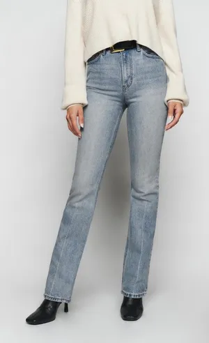 Reformation Peyton High Rise Bootcut Jeans in Malta Wash Size 25 Gently Used thumbnail 1
