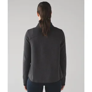 Lululemon Its Fleecing Cold Zip Up Jacket Women’s Sz 6 Heathered Black Fleece thumbnail 2