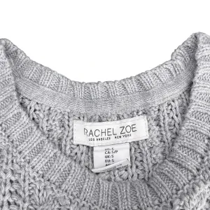Rachel Zoe Women's Small Grey Cable Knit Sleeveless Sweater Vest Casual‎ Preppy thumbnail 3