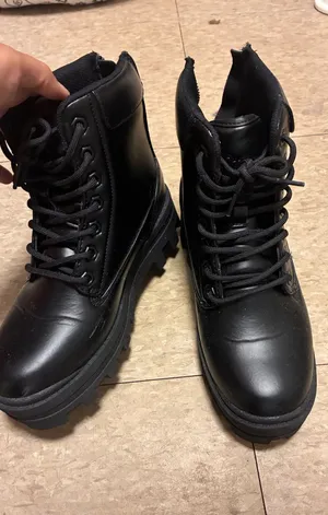Lugz Black Combat Work Boot Size 7.5 thumbnail 1