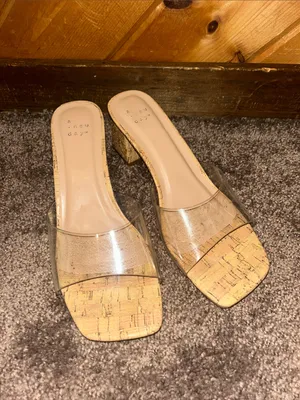 A New Day Harlow Transparent strap & cork block heel Mules thumbnail 2