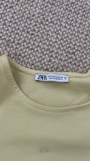 Zara yellow ruffle sleeve mini dress thumbnail 3