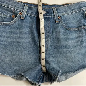 Levi's Button Fly High Rise Denim Shorts size 27. Womens thumbnail 9