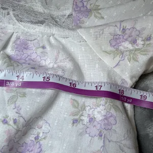 Vintage Womens Size Medium Floral Nightgown Robe Set Purple Lace Made in USA thumbnail 9