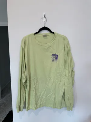 100% Cotton Comfort Colors Urbanna Oyster Festival Long Sleeve T-Shirt Green Siz thumbnail 3