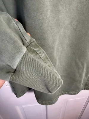 Daily Practice by Anthropologie Twist-Collar Hoodie in Sage Green W2487 Sz XS thumbnail 5