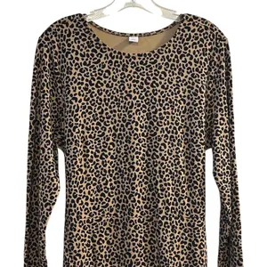 Old Navy Women's Leopard Print Long Sleeve Dress Size‎ L thumbnail 6