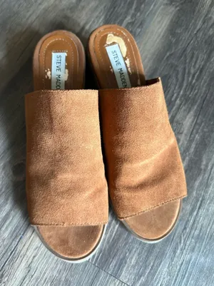 Steve Madden Brown Slip-On Heels 8 thumbnail 1