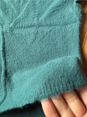 Textured Teal V-Neck Short Sleeve Sweater Crop Top thumbnail 2