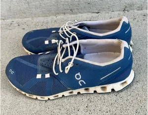 On Running Cloud 5 Sneakers Shoes Navy Blue White Lace Up Size 6.5 thumbnail 1