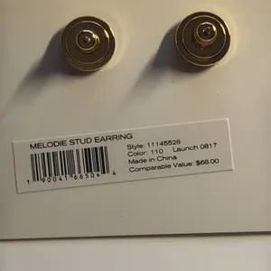 Tory Burch Melodie Stud Earrings New in Packaging. Luxury Holiday Jewelry thumbnail 3