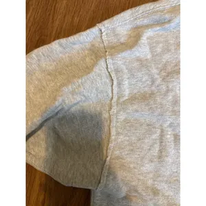 Aerie Heather Gray Split Neck Raw‎ Edge Pullover Sweatshirt oversized Large thumbnail 4
