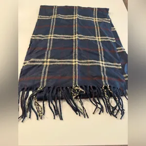 Source Unknown NWOT Plaid Fringe Scarf 100%‎ Cashmere thumbnail 2