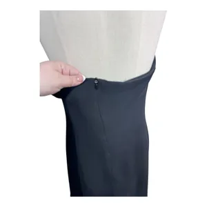 Black Beaded V Neck Evening Gown Formal Sleeveless Petite‎ Short Hem Women's thumbnail 7