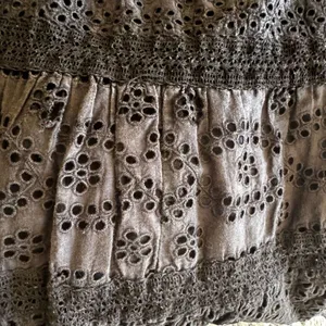 Ralph Lauren Y2K black eyelet tiered lined midi skirt Sz M # 2403 thumbnail 11