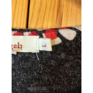 Aryeh Black Red White Gray 3/4 Sleeve Moroccan Sweater Dress Size Large (8803) thumbnail 4