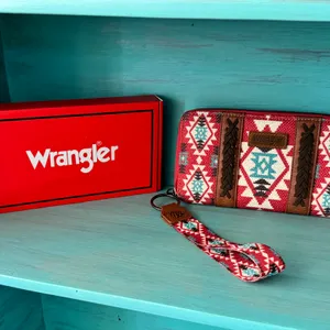 × Wrangler Wristlet Western Wallet Boho Aztec Credit Card Holder for Women thumbnail 1