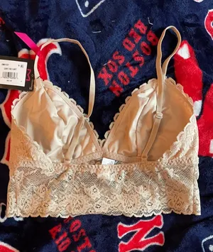 Nude Lace Bralette Tan thumbnail 2