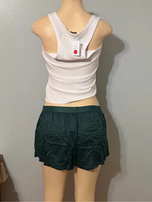 Victoria's Secret PINK satin rhinestone trim shorts thumbnail 3