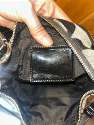Coach legacy stripe Vintage 2000s monogram shoulder bag w long strap thumbnail 7