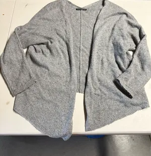 Brandy Melville Grey Cozy Open-Front Women’s Sweater Cardigan Cotton Wool Blend thumbnail 1