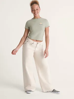 NWT VANS Check-5 Low Rise Extra Baggy Jeans In Ecru SZ-30 thumbnail 2
